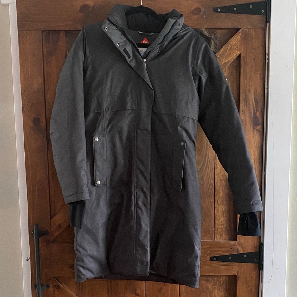 Columbia Women's Dark Gray Hooded Ski Jacket